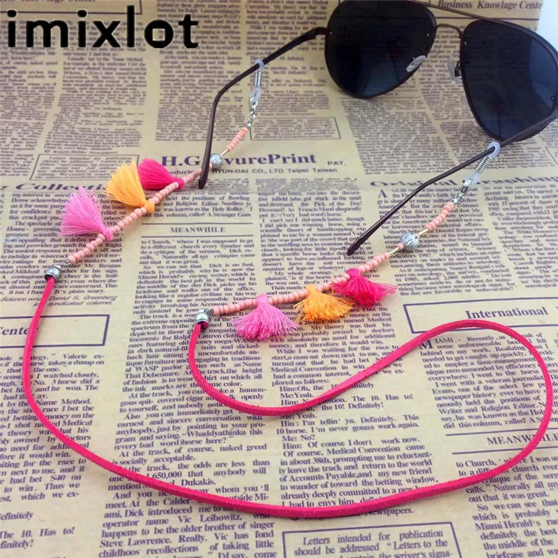 IMIXLOT высокое качество в винтажном стиле украшенные цветным бисером очки с