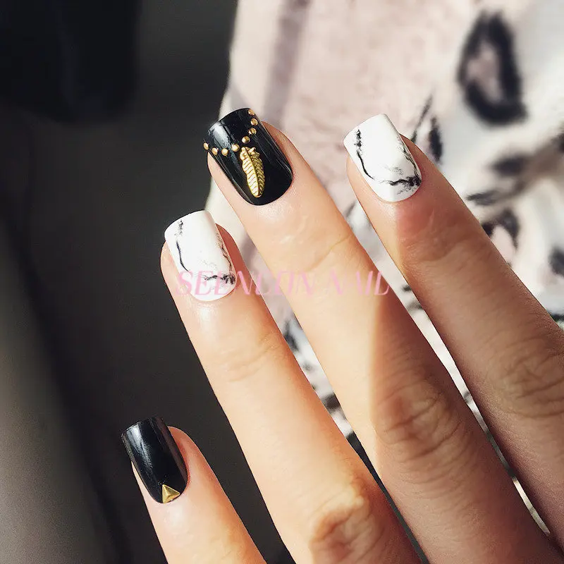 Новый 24 шт трещина черный белый цвет японский ретро перо элегантный дизайн