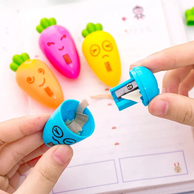 

32 pcs/lot Rabbit Carrot pencil sharpener Cute Dinosaur Corn mini hand mechanical Cutter Knife stationery gift school supplies