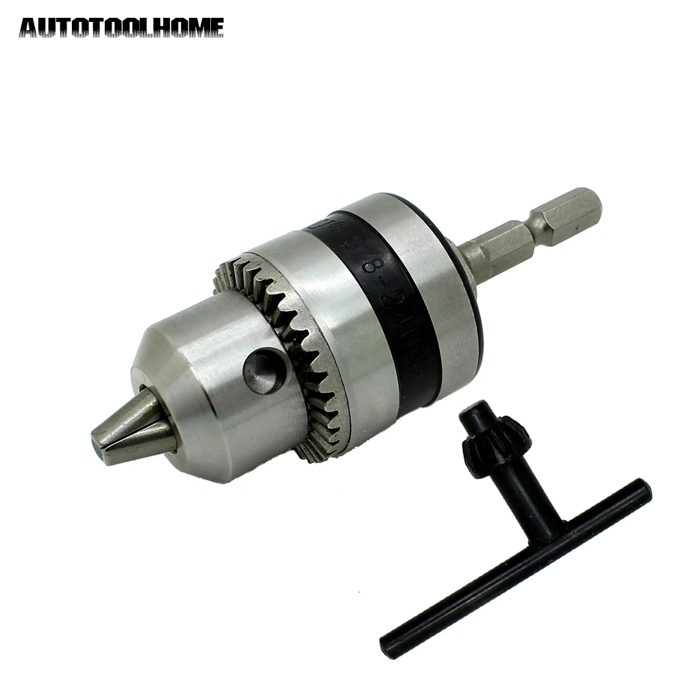 AUTOTOOLHOME Электрический Перфоратор сверла патроны электроинструмент аксессуары, шапка 1,5-10 мм крепление 3/"-24UNF с шестигранным хвостовиком 1/4"
