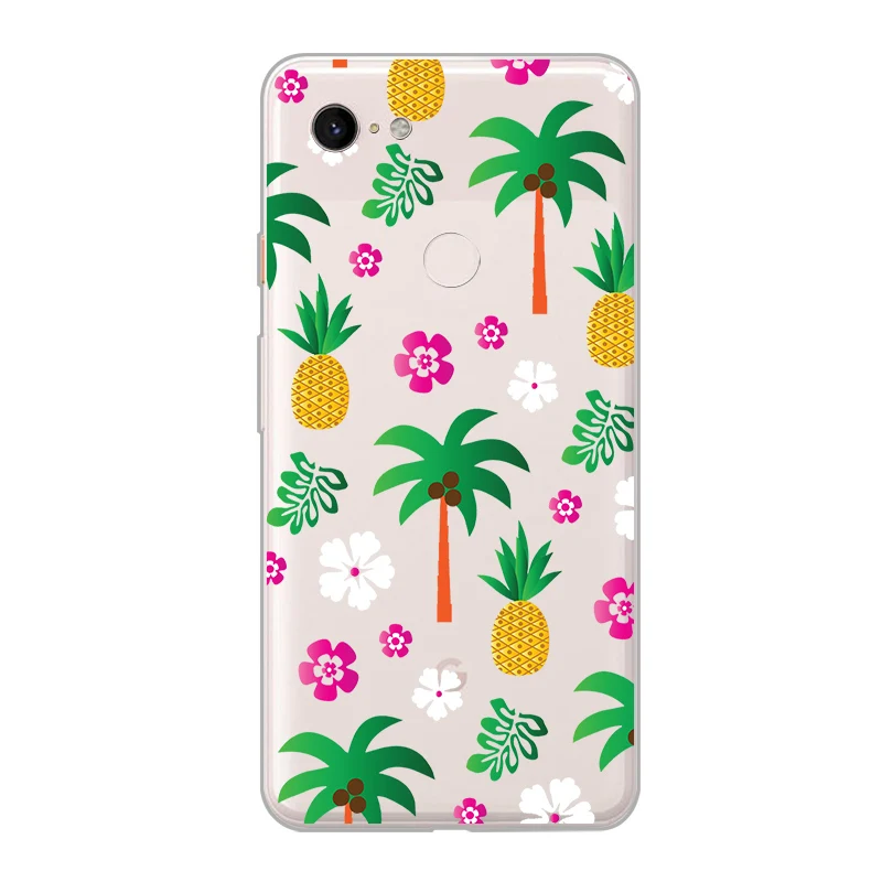 ciciber New Fashion Phone Cases For Google Pixel 3 2 XL Case Soft TPU Back Cover for 3XL 2XL Flamingo Pineapple Funda |