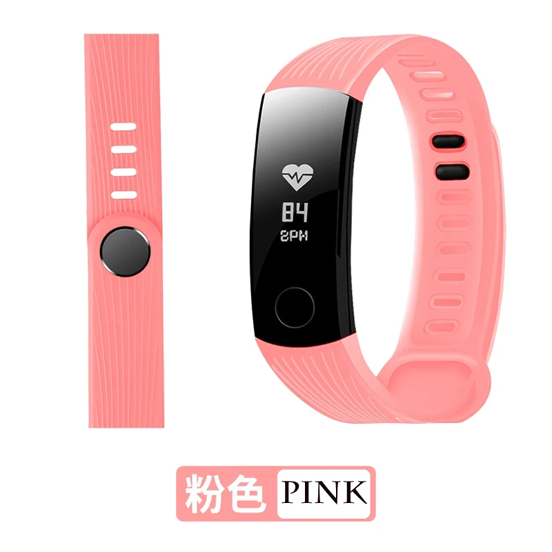 Розовый Силиконовый ремешок для honor band 3 NYX-B10/B20 DIY, умный Браслет, ремешок для honor band 3,, инструмент для ремонта - Цвет ремешка: Розовый