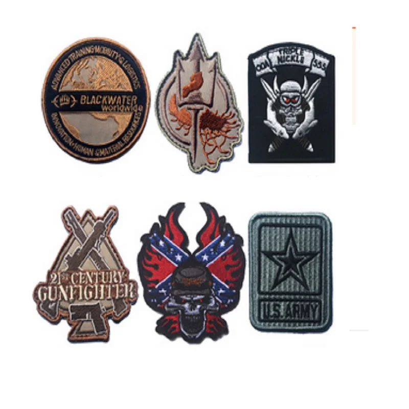 Нашивки с 3D вышивкой черные нашивки в стиле Всекитайского отца США Ода 555th