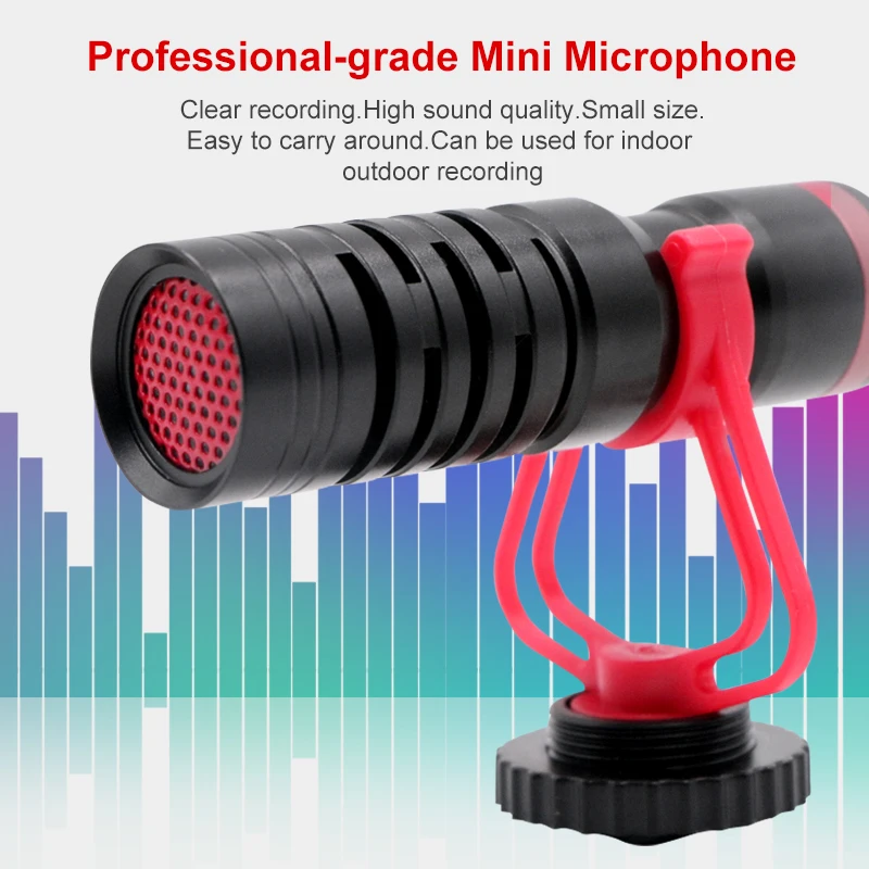 Микрофон для цифровой зеркальной камеры видеомикрофон записи видео Youtube iPhone HuaWei