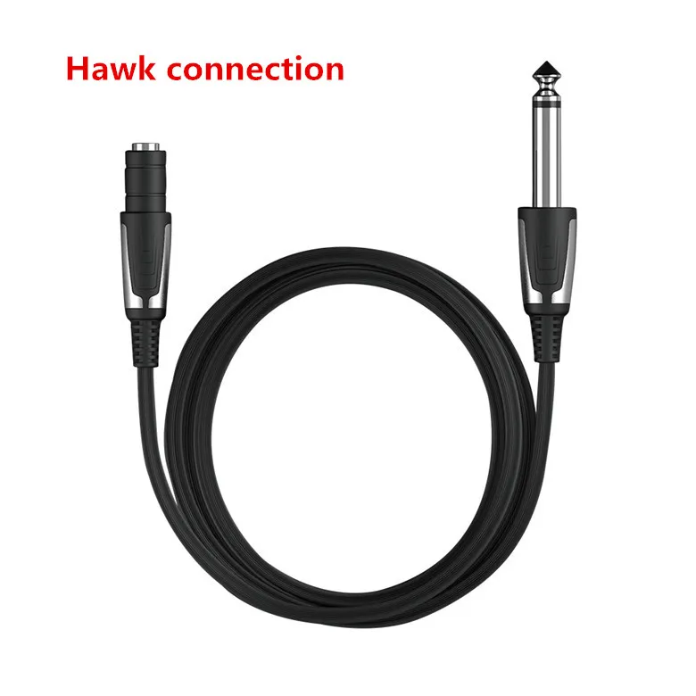 EZ Master Pro Татуировка Клип шнур подключения RCA/DC/Hawk Стиль шнур силиконовая куртка кабель для татуировки машины и питания 1 шт - Цвет: Hawk BK connection