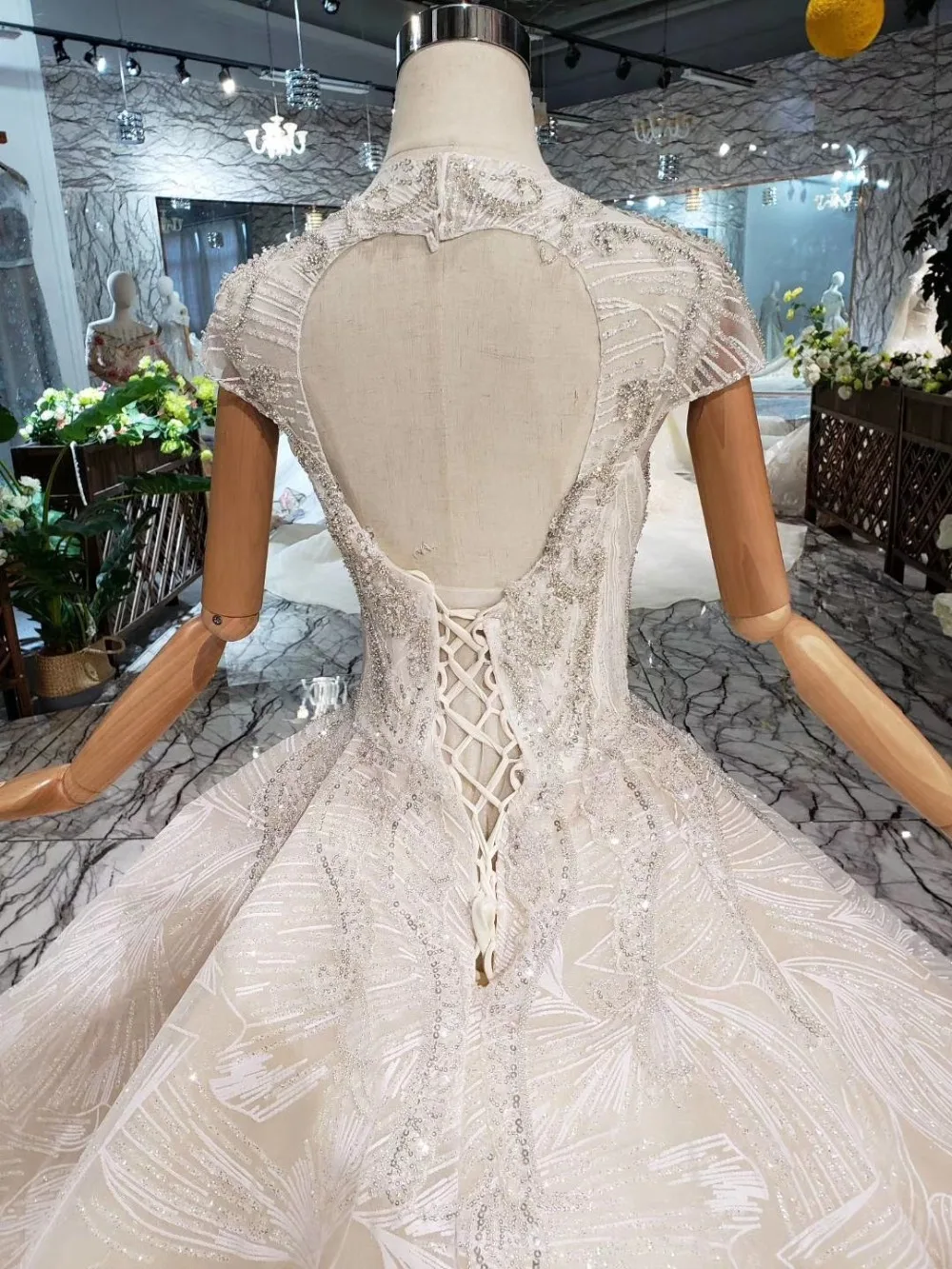WONDMOND халат de mariée 2019 O бальное платье с круглым вырезом ручной работы свадебные
