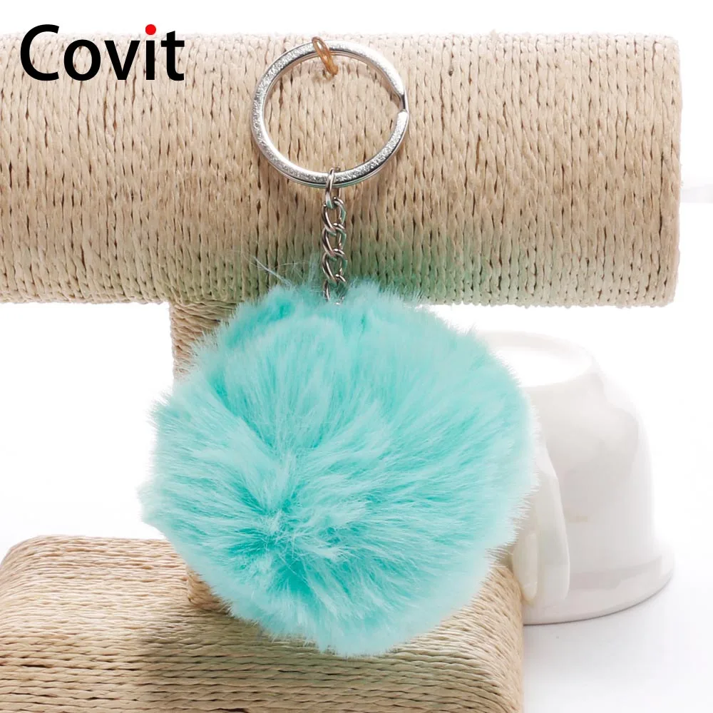 Covit 8 см милый помпон брелок из искусственного кроличьего меха Мягкий шар для - Фото №1