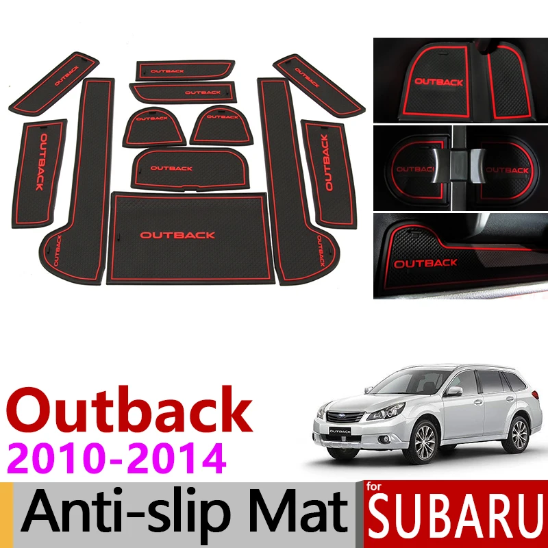

Anti-Slip Gate Slot Mat Rubber Coaster for Subaru Outback 2010 2011 2012 2013 2014 Non-silp Mats Accessories Sticker Car Styling