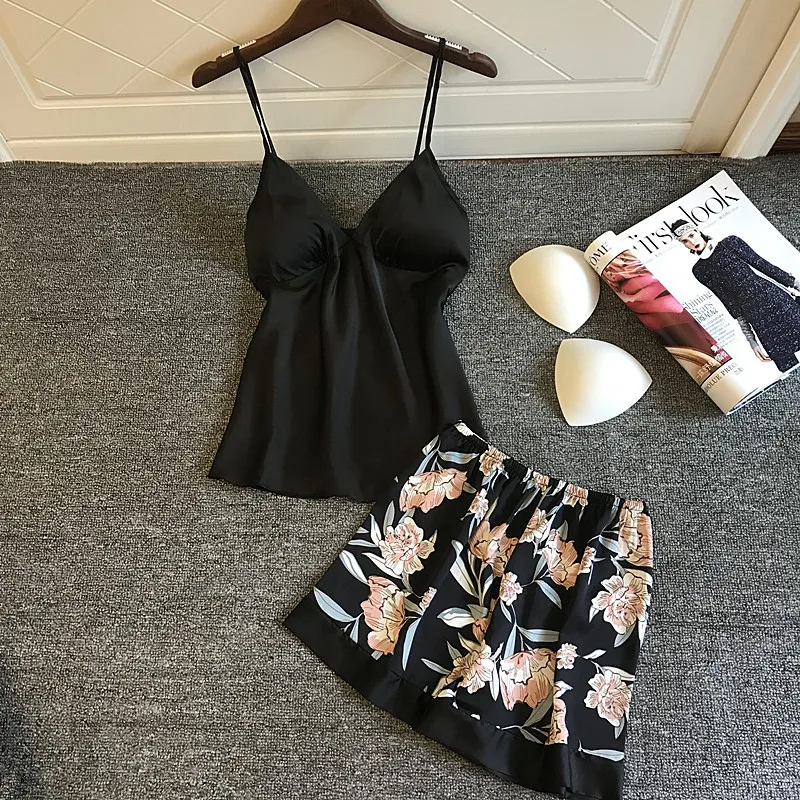

BZEL Women Sexy Lace Pajamas Set Ladies Lingerie Nightwear Underwear Babydoll Short Sleepwear 2PC Set Tops&Shorts Pyjamas Women