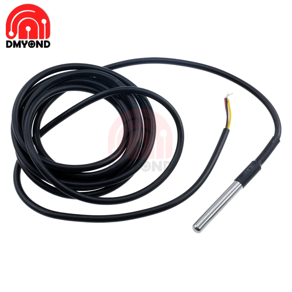 2m 200CM Digital Temperature Temp Sensor Probe DS18B20 Thermometer Waterproof For Arduino Compatible Stainless Steel | Инструменты