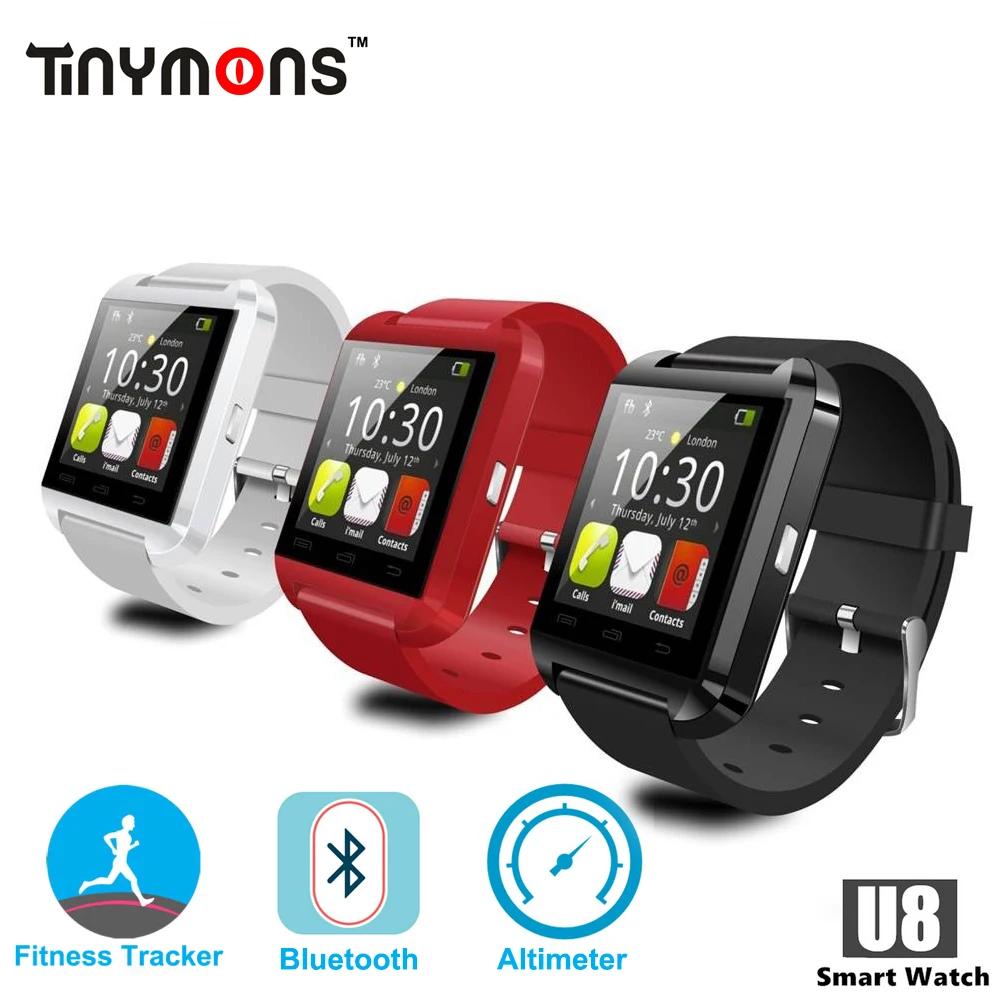 Умные часы Tinymons U8 с Bluetooth шагомер водонепроницаемые наручные для улицы сообщения
