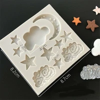 ttlife cloud star moon silicone mold fondant cake decorating tool chocolate gumpaste biscuit mold pastry dessert decorating tool