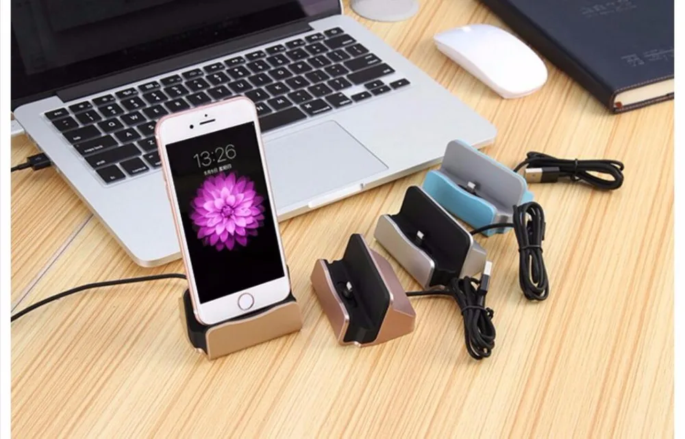 Станция Зарядное Устройство для Молнии ios UCB док док-станция зарядки iphone 5 6/6 s 7/7