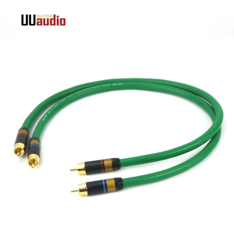 2 шт/пара Hifi США 6N OFC посеребренный медный RCA к аудио кабель | Электроника