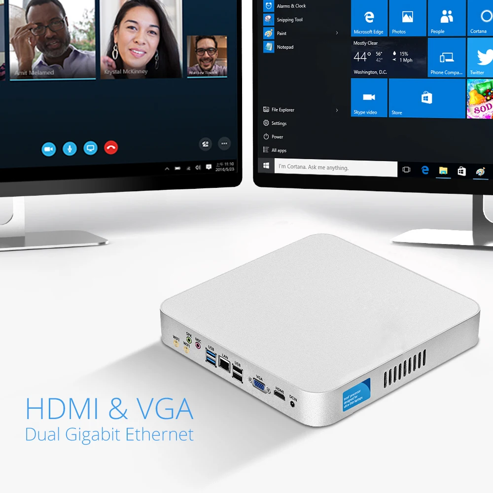 Мини-ПК Intel Celeron 1037U с поддержкой Windows XP 7/8/10 Linux 4 ГБ 8 ОЗУ 128 Гб SSD Wi-Fi гигабитная LAN HDMI