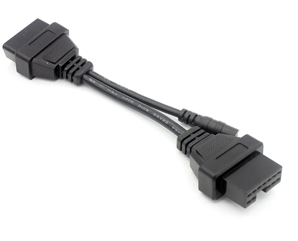 Для MITSUBISH 12pin к 16Pin OBD2/OBDII DLC автомобиля диагностический инструмент кабель для