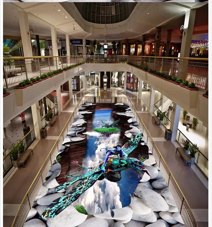 Пользовательские фото этаж 3d обои современный Книги по искусству анимации mural-3d
