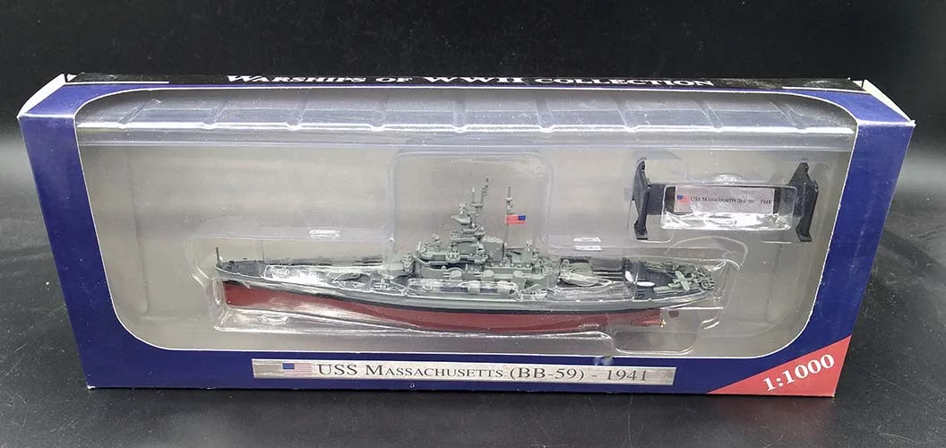 AMER 1/1000 масштаб военная модель игрушки USS Массачусетс(BB-59) 1941 линкор литой металлический корабль модель игрушки для коллекции, подарок