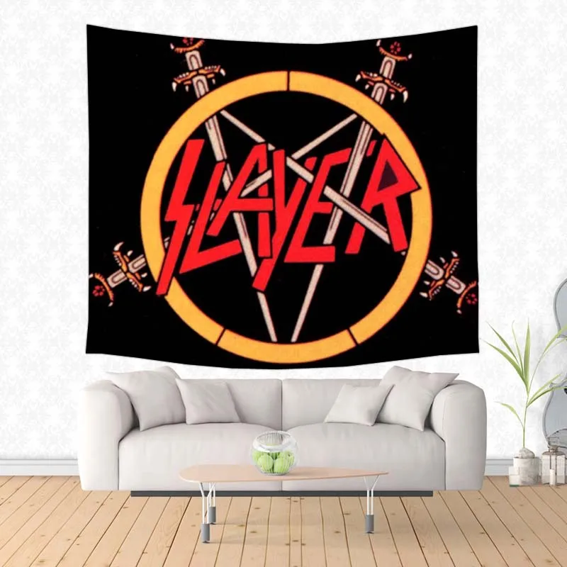 Большой Slayer настенный гобелен на заказ пляжный коврик для йоги полиэстер тонкая шаль одеяло покрывало для пикника ковер домашний декор
