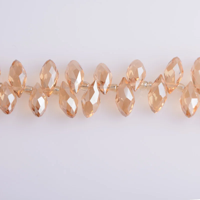 265 amber gold 6*12 мм бриолет кулон в форме капли Австрийские хрустальные бусины 100 шт стеклянные бусины в форме капли для изготовления ювелирных изделий и браслетов - Цвет: 265 amber gold