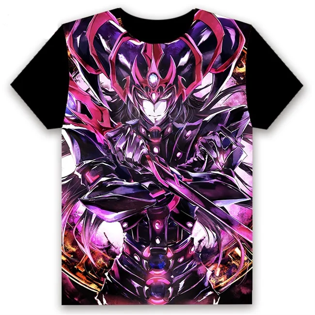 Мужская футболка аниме Yu-Gi-Oh! Дуэль Монстры печатных косплей с коротким рукавом унисекс Повседневная Черная футболка топы Летняя забавная рубашка - Цвет: 17