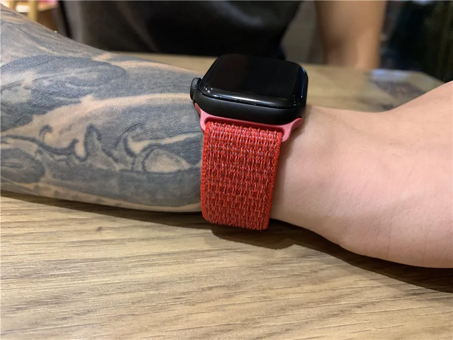 Классический лямка из нейлоновой ткани для наручных часов Apple Watch Series 4/3/2/1 влагостойкий ремешок для часов 40-44 мм ремень для наручных часов iWatch 38 42 мм Длина браслета