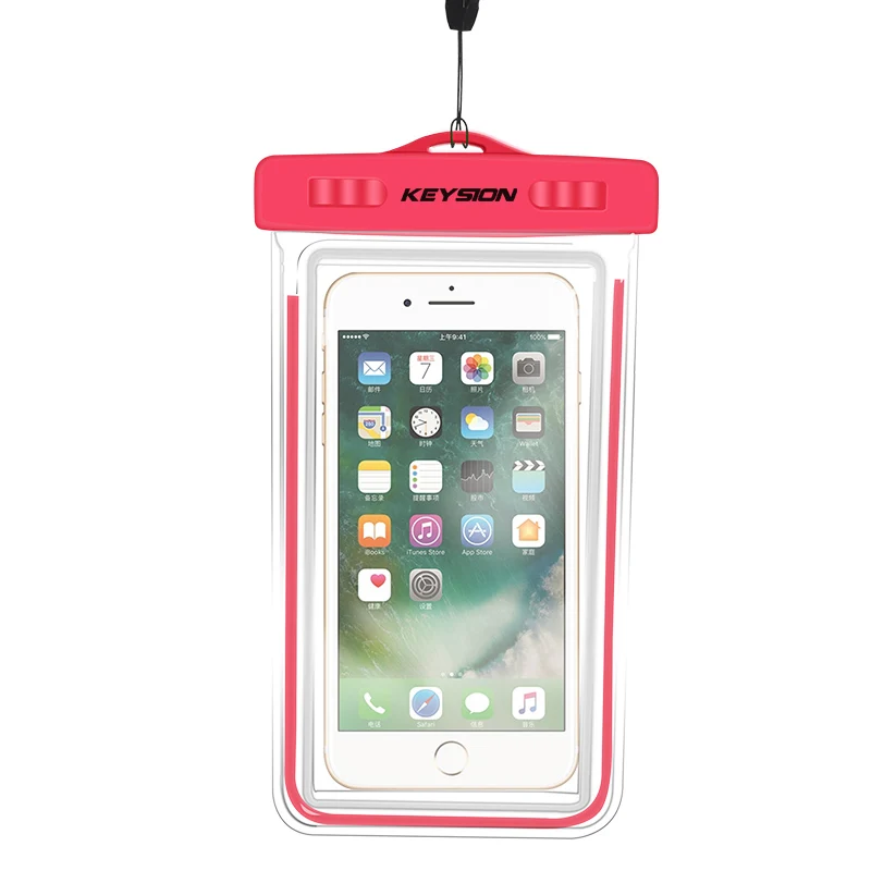 Rose Red Keysion Водонепроницаемый сумка с световой подводный чехол телефона чехол для iPhone X 8 8 плюс 7 7 P 6 6 S для Samsung Galaxy S8 S7 Note8 - Цвет: Rose Red