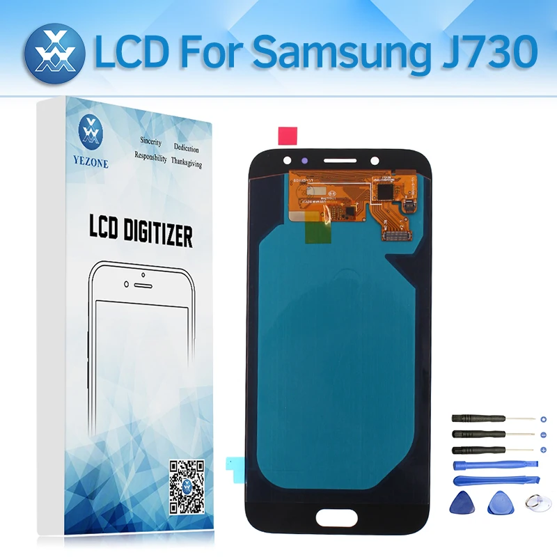 AAA испытания OLED для samsung J7 Pro 2017 J730 J730F SM ЖК дисплей экран Сенсорная панель планшета