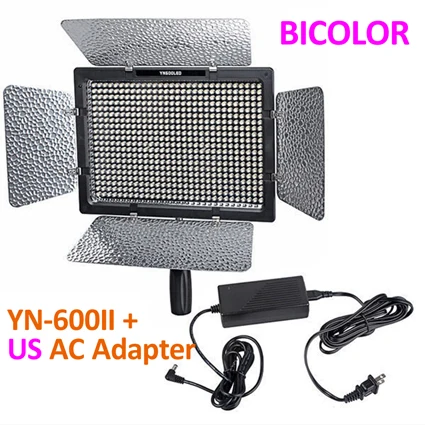 Yongnuo YN600 II YN600L II Светодиодный светильник для видео Одноцветный или двухцветный с регулируемой яркостью с адаптером переменного тока пульт дистанционного управления по телефону приложение для DSLR - Цвет: 3300 К