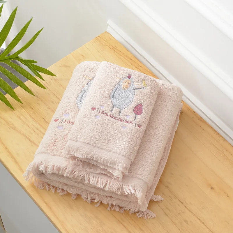 2 шт. махровое полотенце для лица и банное | Дом сад