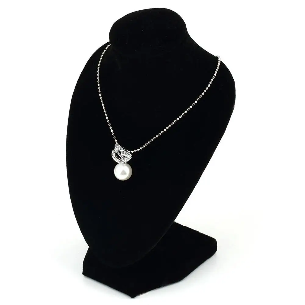

New Arrival Black Mannequin Necklace Jewelry Pendant Display Stand Holder Show Decorate