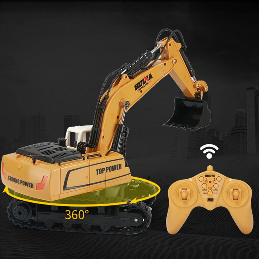 9CH Моделирование RC экскаватор игрушки с музыкой и светильник детские мальчики игрушки для грузовых автомобилей RC подарки RC инженерный автомобиль трактор Brinquedos