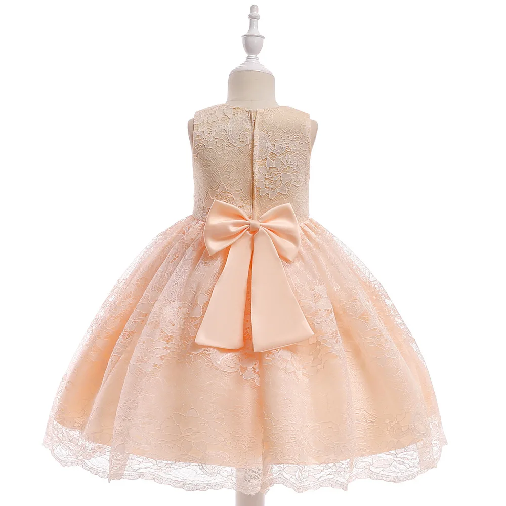 2019 New Girls ɽress V-neck Lace Princess Dress Bowling Big Piano Stage Performance Gown for 3 4 5 6 7 8 9 10 Years | Детская