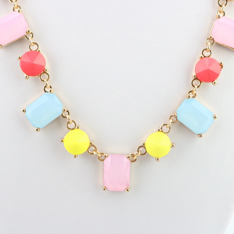 Sweet Bohemia Choker Necklace Fashion Colorful Crystal Bead Pendant Necklaces For Women Jewelry | Украшения и аксессуары