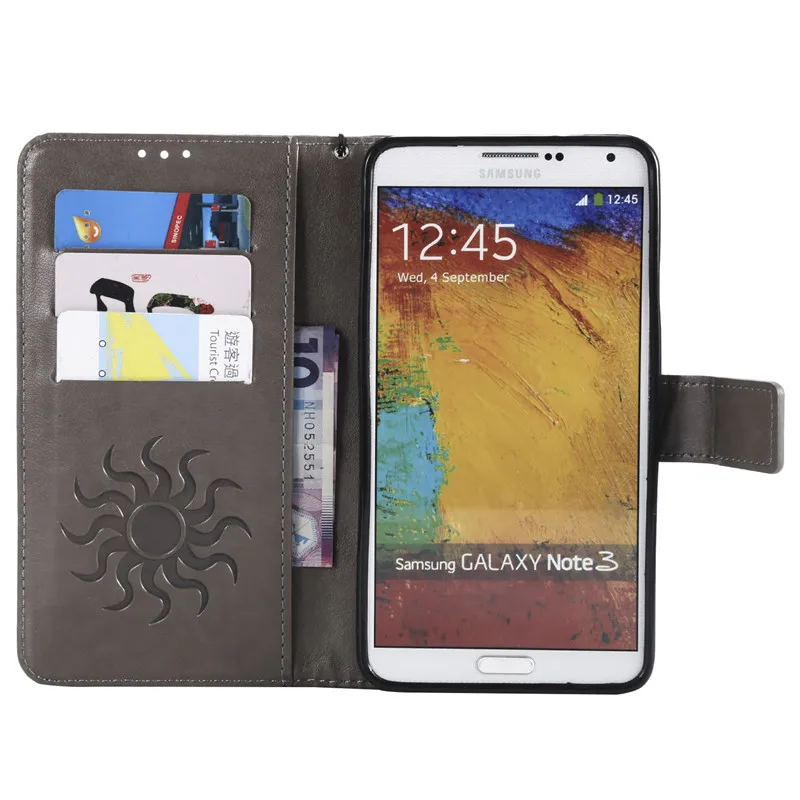 Чехол-кошелек для Samsung Note 3 чехол из искусственной кожи и силикона телефона Galaxy III