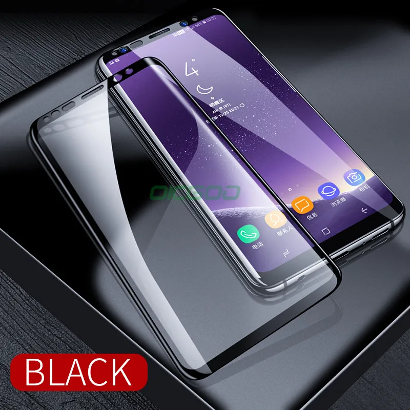 OICGOO 6D изогнутое полное покрытие из закаленного стекла для samsung Galaxy S9 S8 Plus A3 A5 A7