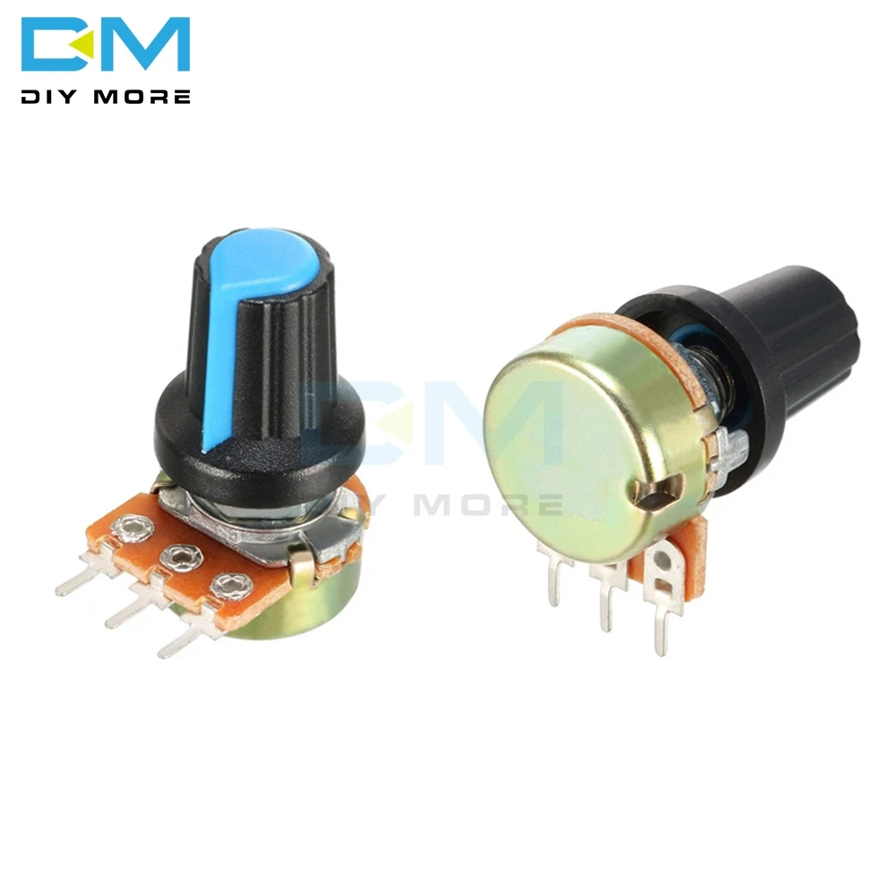 

10PCS WH148 Linear Taper Rotary Potentiometer With Knob Cap 1K 2K 3K 5K B10K 20K 30K B50K 100K 200K 300K 500K 1M Ohm Diy AG2 A-2
