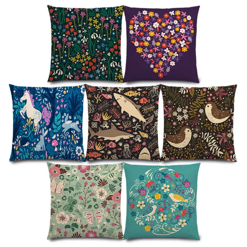 Новинка милые маленькие животные цветочный узор птица Ежик олень Лебедь кролик