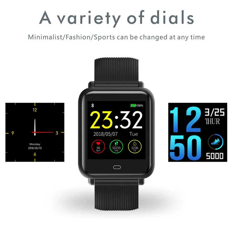 Смарт часы Imosi Q9 с тонометром пульсометром и защитой класса IP67|wristband fitness tracker|smart