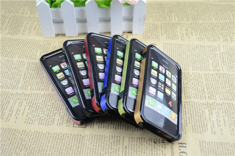 Распродажа роскошный алюминиевый бампер рамка для Apple iPhone 4 4S Гибридный чехол рамка много цветов Высокое качество Capas