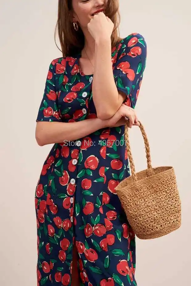 Женское платье мини с отложным воротником коротким рукавом и пуговицами спереди