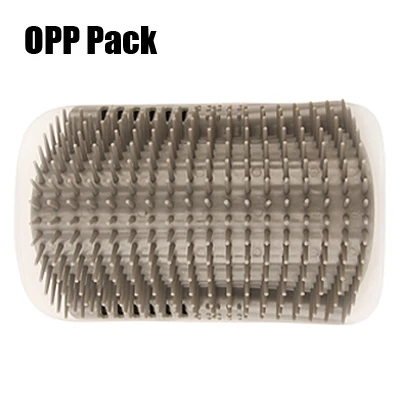 Gray OPP Угловая щетка для кошек, массажная расческа для кошек, расческа для удаления волос, самогрумерные щетки для ухода за шерстью С Кошачьей Мятой - Цвет: Gray OPP