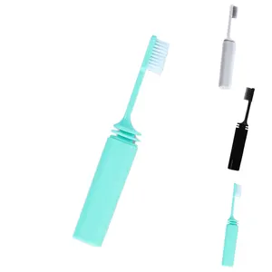 Ibcccndc2pcs бамбуковые черные зубные щетки складные походные складные наборы кистей