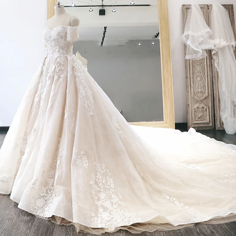 Великолепное свадебное платье vestido de noiva 2020 качественное с аппликацией Роскошные