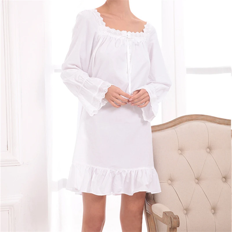 Новое поступление одноцветные ночные рубашки кружевные пижамы Элегантная