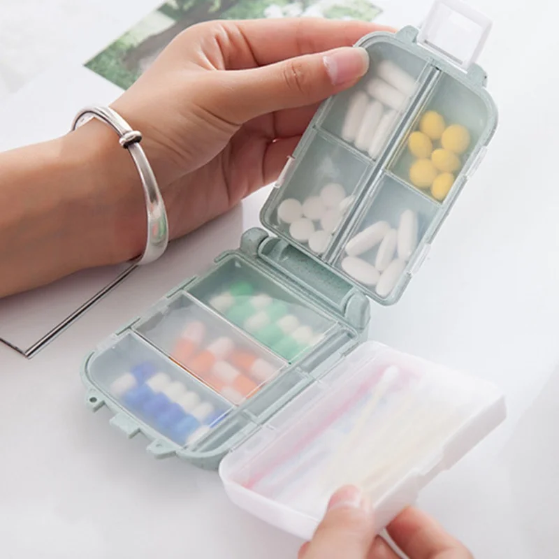 

Folding Pill Case Plastic Empty Pills BoxesMedicine Vitamin Pills Box Cases Drugs Splitters Container High Quality