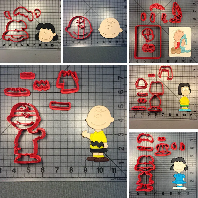 Мультяшный персонаж Charlie коричневый резак печенья на заказ 3D напечатанный Набор