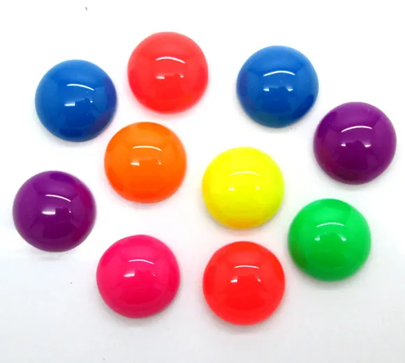 Круглые полимерные украшения красивые бусины с плоским основанием кабошон