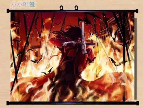 Японский аниме Hellsing Косплей Alucard картина домашний декор плакат стена прокрутка