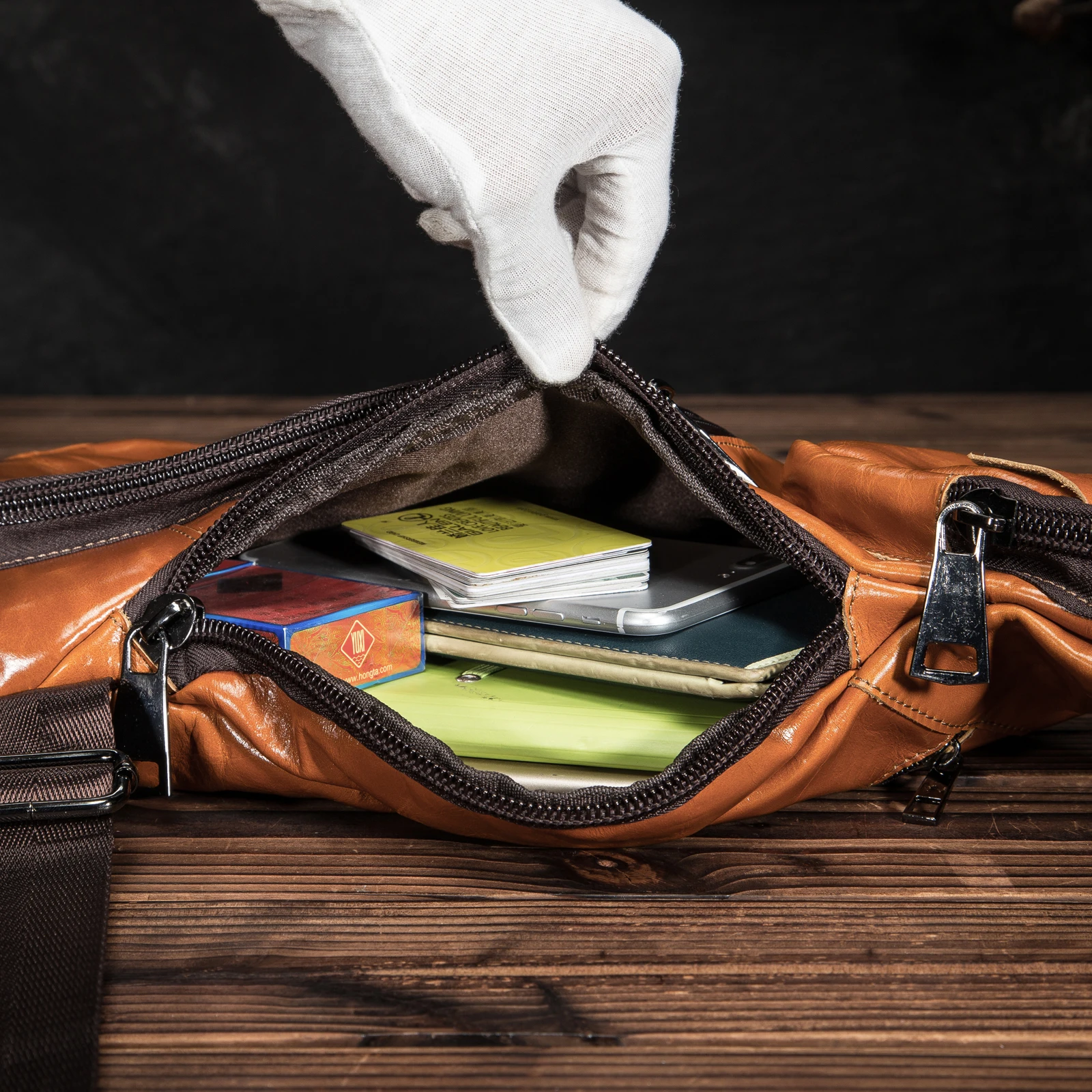 Мужская повседневная сумка из натуральной кожи нагрудная слинг-сумка через